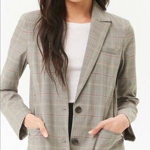 ❤️NWT Forever 21 Plaid Pocket Blazer Sz Small